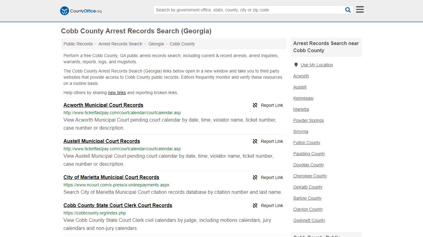 Arrest Records Search - Cobb County, GA (Arrests & Mugshots)